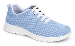 DIAN Calpe Sky Blue Calpe Work Trainers, Ultralight, Antibacterial, Non-Slip Safety Trainer, Ideal for Hospital, Health, Kitchen and Cleaning Personnel