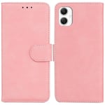 SATURCASE Coque pour Samsung Galaxy A06, Toucher Confortable PU Cuir Magnétique Flip Portefeuille Support Porte-carte Protecteur Housse Étui pour Samsung Galaxy A06 (FG-Pink)