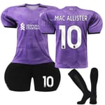 Liverpool Borta Fotbollströja Barn 2023-2024 Kit Nr 10 Mac Allister 26