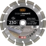 SCID Disque diamanté béton granit professionnel - Diamètre 230 mm