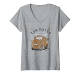 Womens Pixar Cars Tow Mater Services V-Neck T-Shirt