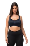 Ulla Popken Sport-BH, Ohne Bügel, Front-und Rückenverschluss Soutien-Gorge, Marine, 105C Femme