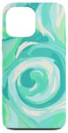 iPhone 13 Pro Max Swirl Green Color Illustration Pattern Abstract Art Case