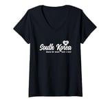 Womens Korean Souvenirs Makes My Heart Skip A Beat South Korea V-Neck T-Shirt