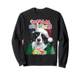 Merry Xmas Border Collie Pjs Mum and Dad Christmas Card Tee Sweatshirt