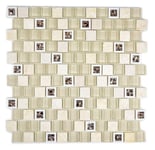 mosaik ws design sq. crystal/stone mix beige 2,3x2,3x0,8