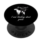 Thinking About Goats Hilarous Farm Animal PopSockets PopGrip Adhésif