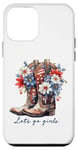 Coque pour iPhone 12 mini Chapeau de cowboy Lets Go Girls Western Cowgirls US Thème