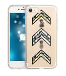 Coque Iphone 7 PLUS 8 PLUS army ananas marbre chevron transparente