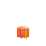 Glas Italia - XXX01 Low table Ø:50, Top: Orange glass, Base: Laminated glassplates