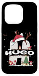 Coque pour iPhone 15 Pro Chemise de Noël Hugo avec nom Hugo pour Noël amusant