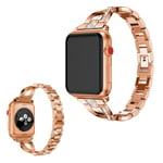 Apple Watch Series 5 40 mm klockarmband med strassdekor - Roséguld