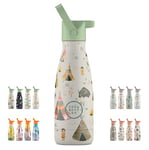 Bouteille Thermique Enfant - 260 ml - Indian Tribe - Bouteille d'Eau en Acier Inoxydable - Boissons Froides 36 Heures et Chaudes 18 Heures - Finition Peinture Gaufrée - Sans BPA - Cool Bottles