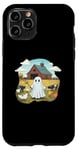 iPhone 11 Pro Funny Ghost Farmer Halloween Barnyard Farm Animal Cute Ghost Case