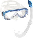 Cressi Masque de plongée Confortable avec Tuba pour Adulte | Onda & Mexique: fabriqué en Italie, Mixte, DM1010152, Bleu, Aucun