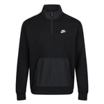 NIKE MEN'S SPORTSWEAR CITY EDITION 1/2 ZIP TRACK TOP JACKET BLACK COMFY NEW BNWT