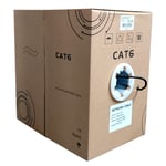 CAT 6 305M UTP Outdoor Networking Data Ethernet Cable Solid Core CCA Box Black