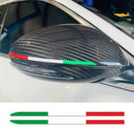 2 st Bilspegel Italien Stil Dekal Biltillbehör För Alfa Romeo Giulia 147 156 159 Mito Stelvio Sportiva Giulietta