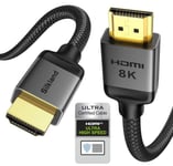 Câble Hdmi 10K 8K 6M,Certifié Câble Hdmi 2.1 Ps5 4K@120Hz/144Hz,Earc Hdr10 Dolby Atmos Dts:X Hdcp2.3 Pour Hdtv/Barre De Son/Blu-Ra