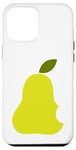 Coque pour iPhone 13 Pro Max Poire verte Fruit Morsure Amusant Vegan