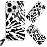 Karl Lagerfeld IML Zebra Pattern & Cord Deksel til iPhone 15 Pro - Svart