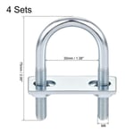 4st runda U-bultar Rund böjd U-klämma 4 SETSM8X35X75 M8X35X75 4 SetsM8X35X75