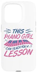 Coque pour iPhone 15 Pro Piano Girl Design de Piano pour Pianiste