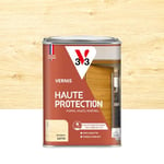 V33 Vernis bois extérieur Incolore satin - Haute Protection - Haute résistance rayures et UV - Anti-goutte et tendu parfait - Ecolabel - 1L