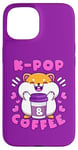 Coque pour iPhone 15 Hamster, K-Pop et café, musique coréenne, mignon et enjoué