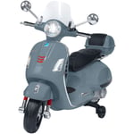 Globo Moto Électrique Enfants 12V Vespa GTS Super Sport Roulettes 3+ Gris 39988