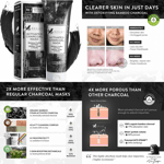 2x Eclat Advanced Charcoal Face Mask Clearer Skin With ORGANIC ACTIVATED BAMBOO