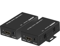 Rallonge Hdmi 50 M 1080P @ 60 Hz 3D Hdmi Répéteur (Tx Et Rx) Edid Rj45 Vers Hdmi Convertisseur Adaptateur Transfert Simple Par Cat5E/Cat6/Cat7/Cat8 Câble Avec Adaptateur D'Alimentation