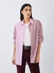 rag & bone Maxine Colour Block Stripe Shirt, Pink/Multi