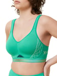 Triumph Womens Triaction Cardio Cloud Racerback Non Wired Sports Bra - Green Polyamide - Size 34A