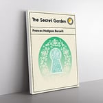 Book Cover The Secret Garden Frances Hodgson Burnett Modern Canvas Wall Art Print Ready to Hang, Framed Picture for Living Room Bedroom Home Office Décor, 76x50 cm (30x20 Inch)