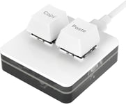 Mini Clavier De Jeu Mecanique Rvb Compatible Avec Windows Mac Avec Cable De Type C(Blanc,Copy/Pate)