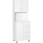 Modern Kitchen Pantry Cabinet Storage Cupboard with Open Countertop