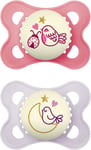 MAM Original Night Soother 2-6 Months Pack of 2, Sustainable Baby Soother, Teat,