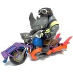 Teenage Mutant Ninja Turtles: Rocksteady Chopper Cycle figur + motorcykel