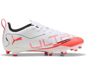 Ultra 5 Play FG/AG JR fotbollsskor Dam PUMA White-PUMA Black-Glowing Red 11.5C