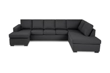 NEW YORK U-soffa XL Divan Vänster Mörkgrå -