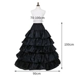 Jupon Long Cerceau Noir,Crinoline,Robe De Rh,Jupe,Sous-Jupe,Accessoires De Mariage