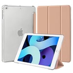 4UBonLife Coque pour iPad 6ème/5ème génération 9,7 Pouces,Compatible avec iPad Air 1/Air 2, Étui de Protection Léger Coque Arrière en PC Rigide Translucide Givré pour iPad 9,7" Or Rose