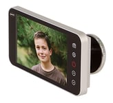 Amig - Digital Door Viewer with 4 Inch LCD Display DWR 4.0 HD Video Camera Spy and Doorbell Easy to Install and Use 1GB Memory Silver Colour