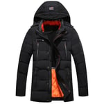 Doudoune Homme De Marque À Capuche Detachable Doublure En Fausse Fourrure Manteau Homme Long À Poches Multiples Parka Homme -Zs306766