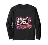 Treat Checker Funny Candy Food Munchies Halloween Snack Fun Long Sleeve T-Shirt