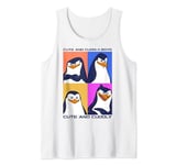 Madagascar Penguins Cute And Cuddly Text Poster Tank Top