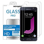 NOVAGO Compatible avec Samsung Galaxy J3 2016 (J320) Pack de 2 Films Écran en Verre trempé Ultra Résistant Anti Choc (Films Plus Petit Que l'écran) (x2)