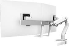 Ergotron HX monteringssett - Patented Constant Force Technology - for 2 LCD-skjermer - hvit