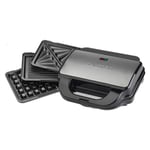 Salter EK2143 900W Deep Fill 3-in-1 Sandwich and Waffle Maker - Silver/Black